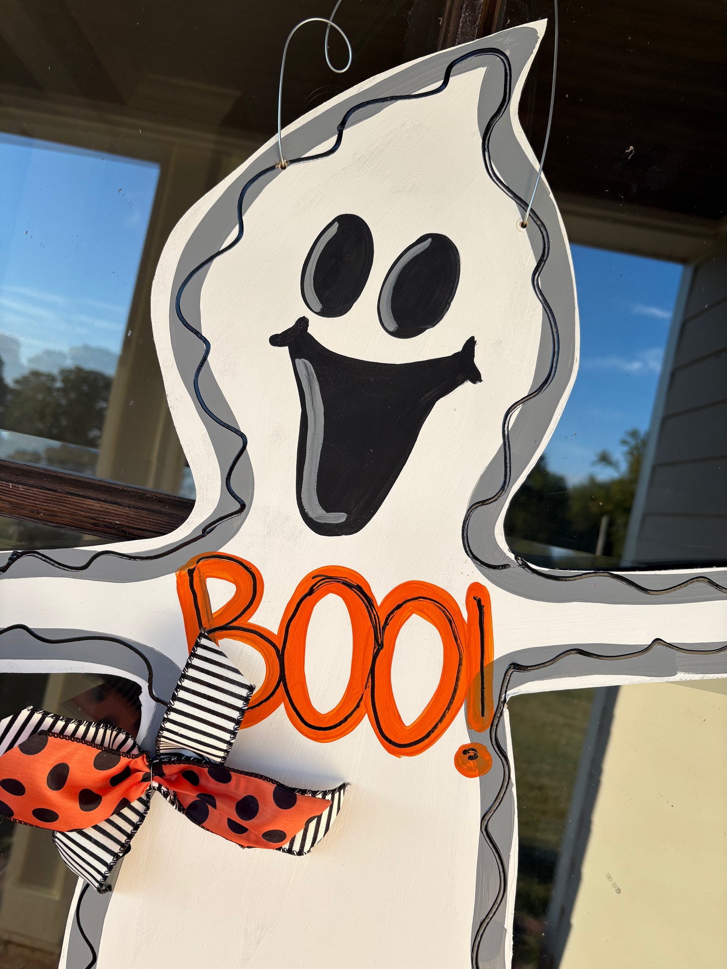 Ghost Wooden Door Hanger