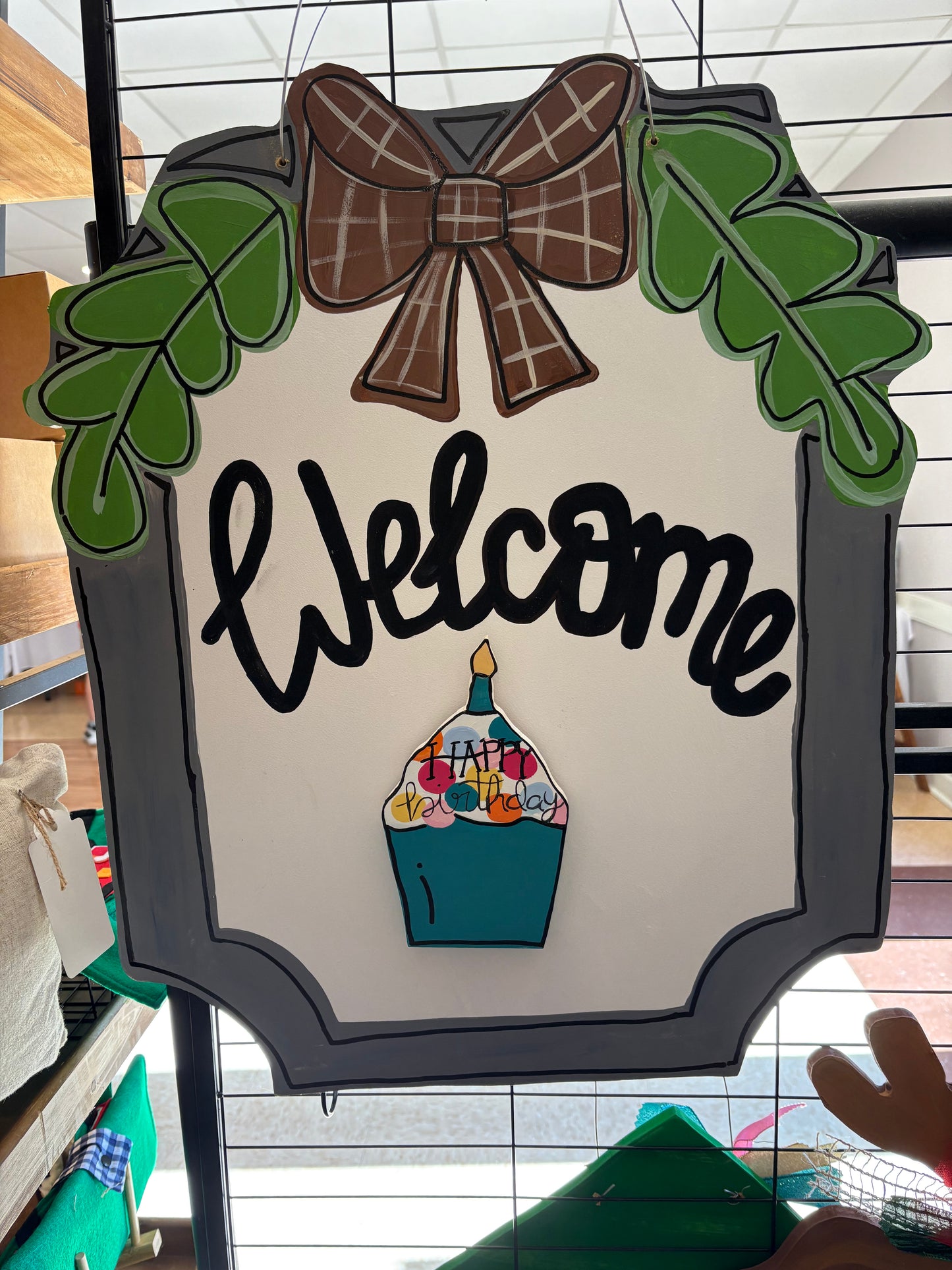 Brown Interchangeable Door Hanger