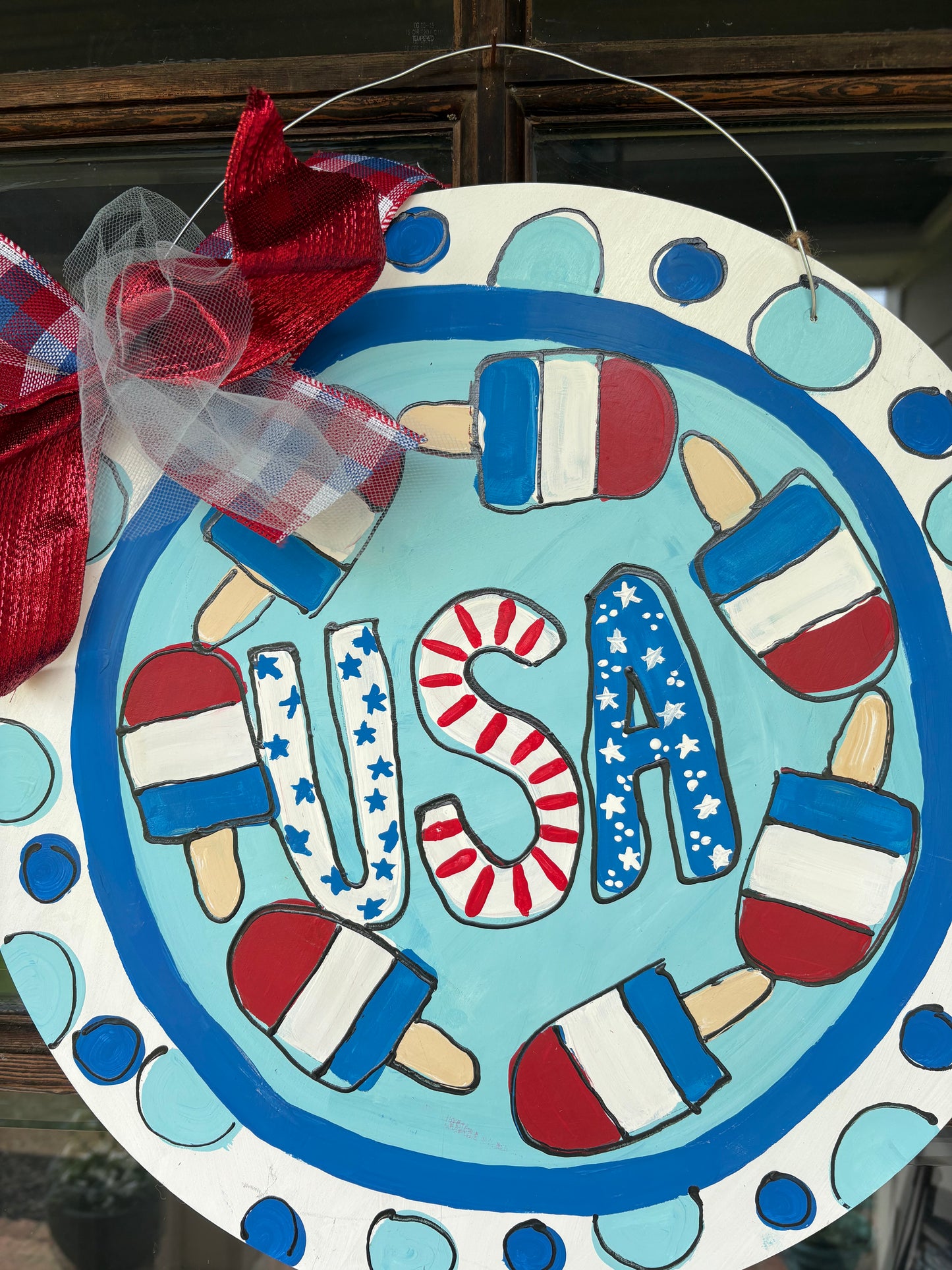 USA Wooden Door Hanger