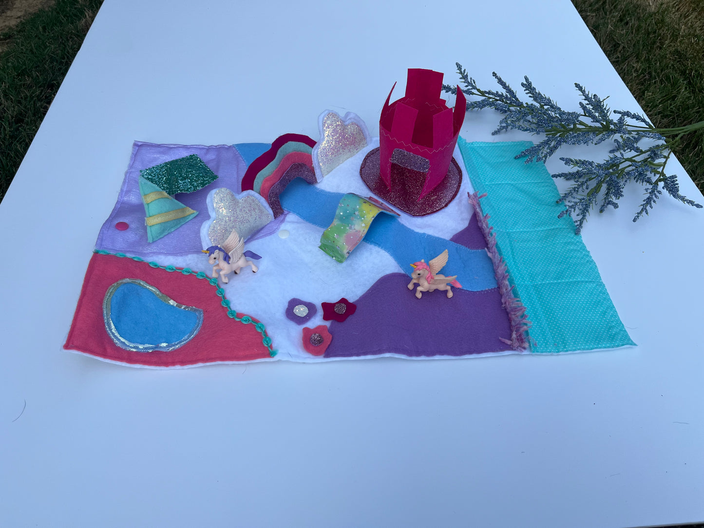 Unicorn Felt On the Go Play mat
