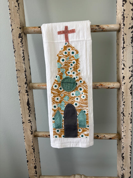 Daisy Church Tea Towel
