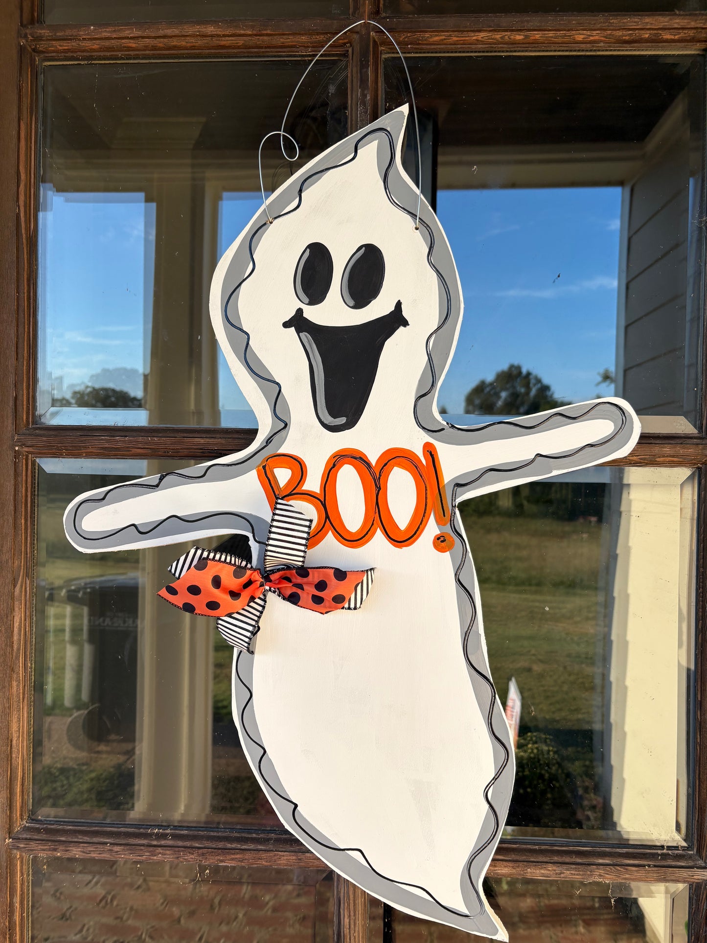 Ghost Wooden Door Hanger