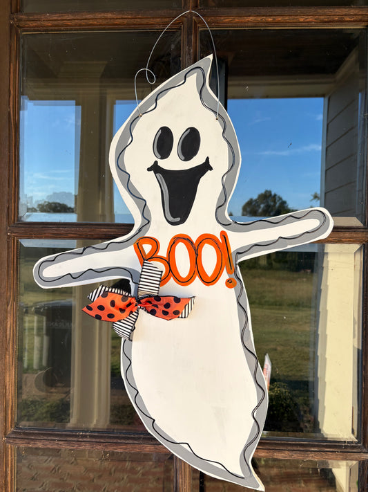 Ghost Wooden Door Hanger