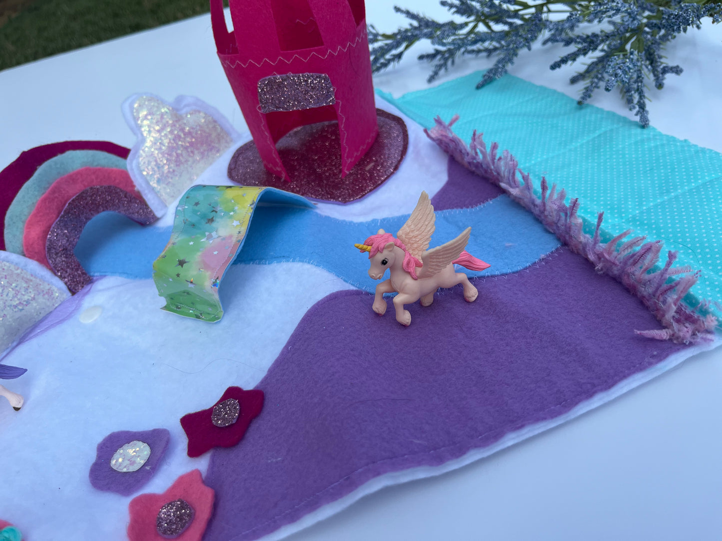 Unicorn Felt On the Go Play mat