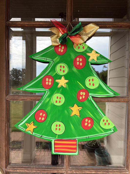 Traditional Tree Wooden Door Hanger