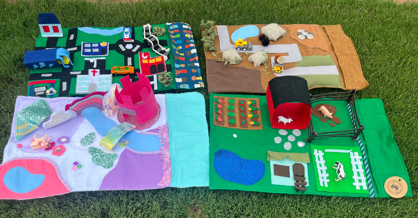 Unicorn Felt On the Go Play mat