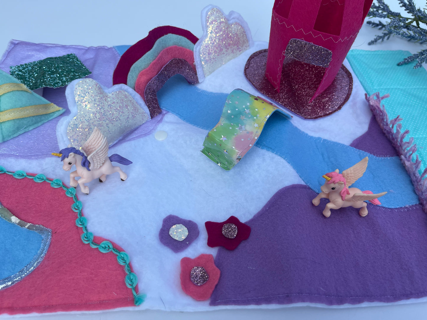 Unicorn Felt On the Go Play mat