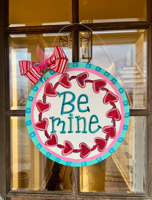 Be Mine Wooden Door Hanger