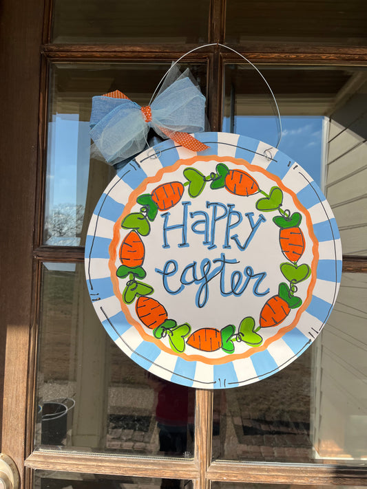 Carrot Wooden Door Hanger